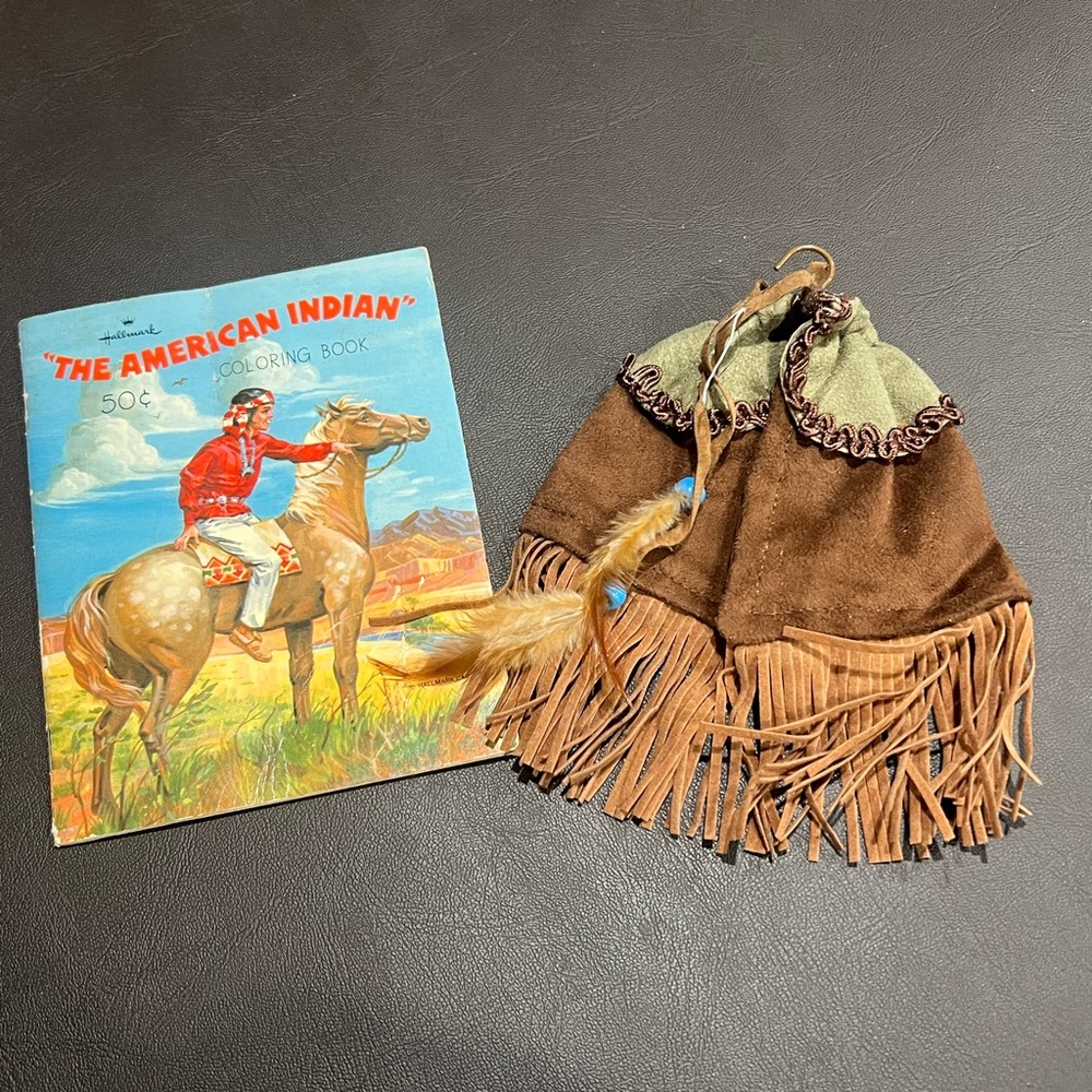 Hallmark The American Indian Coloring Book & Handmade Fringed Poncho
